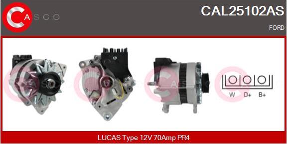 Casco CAL25102AS - Генератор autospares.lv