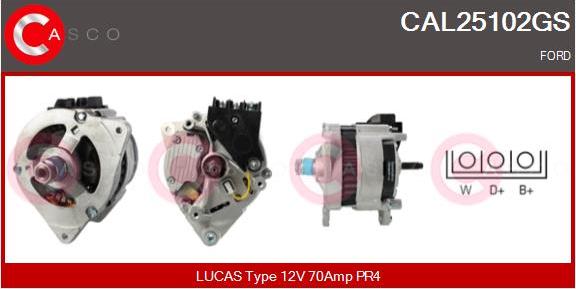 Casco CAL25102GS - Генератор autospares.lv