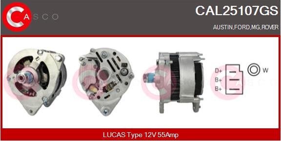 Casco CAL25107GS - Генератор autospares.lv