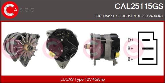 Casco CAL25115GS - Генератор autospares.lv