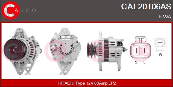 Casco CAL20106AS - Генератор autospares.lv