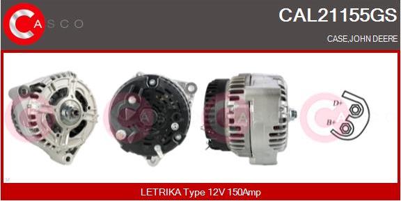 Casco CAL21155GS - Генератор autospares.lv