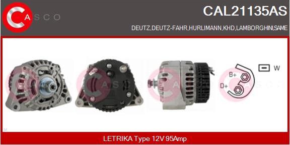 Casco CAL21135AS - Генератор autospares.lv