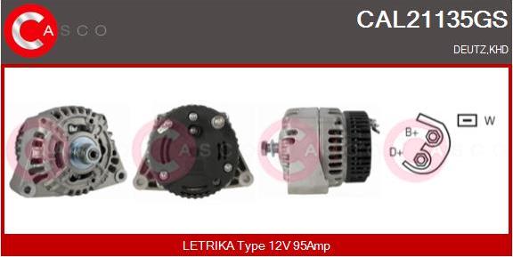 Casco CAL21135GS - Генератор autospares.lv