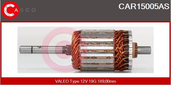 Casco CAR15005AS - Якорь, стартер autospares.lv