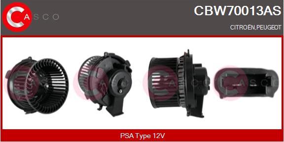 Casco CBW70013AS - Вентилятор салона autospares.lv