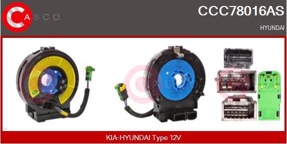 Casco CCC78016AS - Витая пружина, подушка безопасности autospares.lv