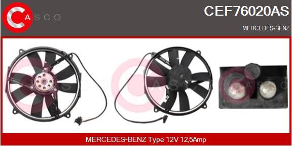 Casco CEF76020AS - Электродвигатель, вентилятор радиатора autospares.lv