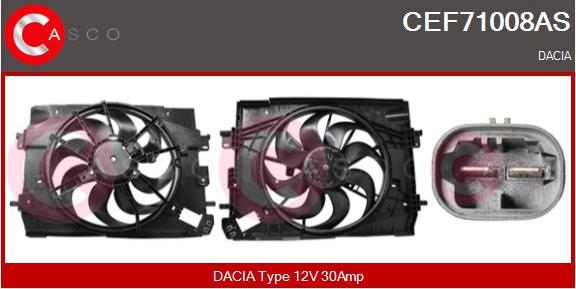 Casco CEF71008AS - Электродвигатель, вентилятор радиатора autospares.lv