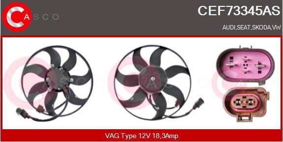 Casco CEF73345AS - Вентилятор, охлаждение двигателя autospares.lv