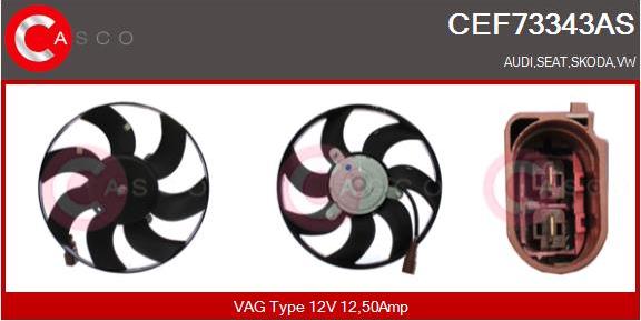 Casco CEF73343AS - Вентилятор, охлаждение двигателя autospares.lv