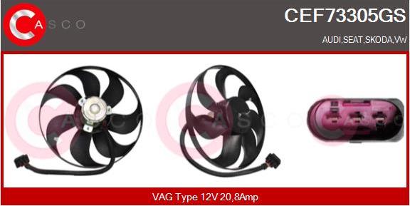 Casco CEF73305GS - Вентилятор, охлаждение двигателя autospares.lv
