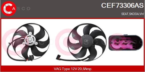 Casco CEF73306AS - Вентилятор, охлаждение двигателя autospares.lv