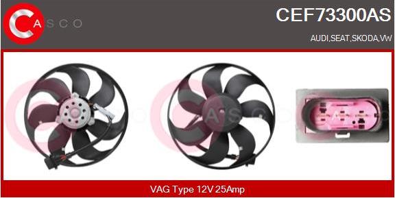 Casco CEF73300AS - Вентилятор, охлаждение двигателя autospares.lv