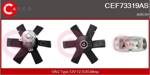 Casco CEF73319AS - Вентилятор, охлаждение двигателя autospares.lv