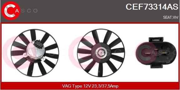 Casco CEF73314AS - Вентилятор, охлаждение двигателя autospares.lv