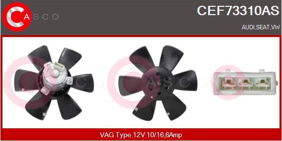 Casco CEF73310AS - Вентилятор, охлаждение двигателя autospares.lv