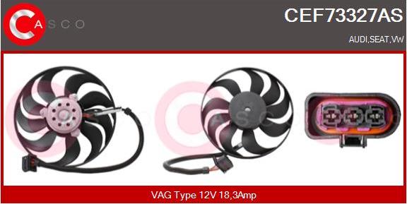 Casco CEF73327AS - Вентилятор, охлаждение двигателя autospares.lv