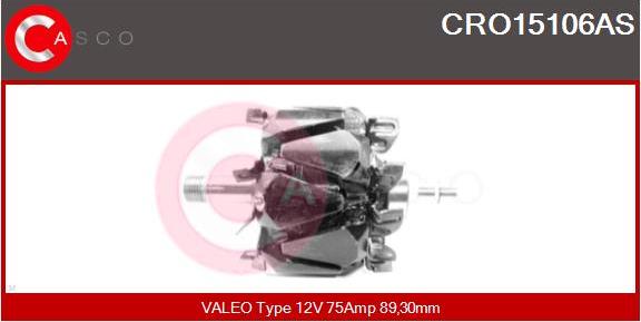 Casco CRO15106AS - Ротор, генератор autospares.lv