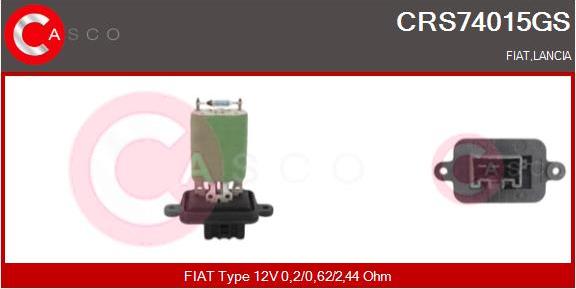 Casco CRS74015GS - Сопротивление, реле, вентилятор салона autospares.lv