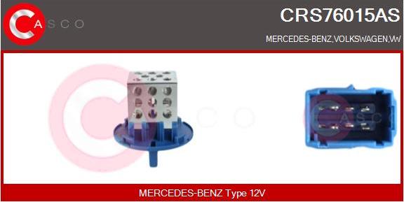 Casco CRS76015AS - Сопротивление, реле, вентилятор салона autospares.lv