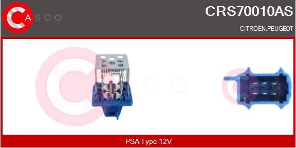 Casco CRS70010AS - Сопротивление, реле, вентилятор салона autospares.lv