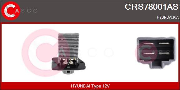 Casco CRS78001AS - Сопротивление, реле, вентилятор салона autospares.lv