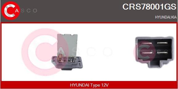 Casco CRS78001GS - Сопротивление, реле, вентилятор салона autospares.lv