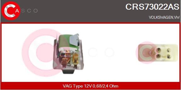 Casco CRS73022AS - Сопротивление, реле, вентилятор салона autospares.lv