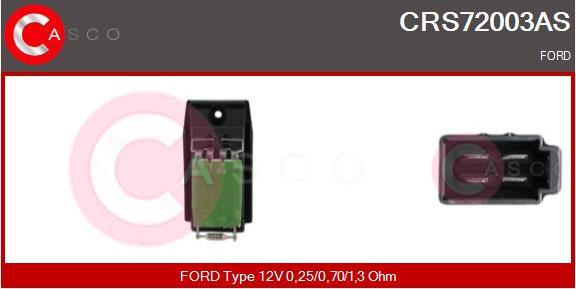 Casco CRS72003AS - Сопротивление, реле, вентилятор салона autospares.lv