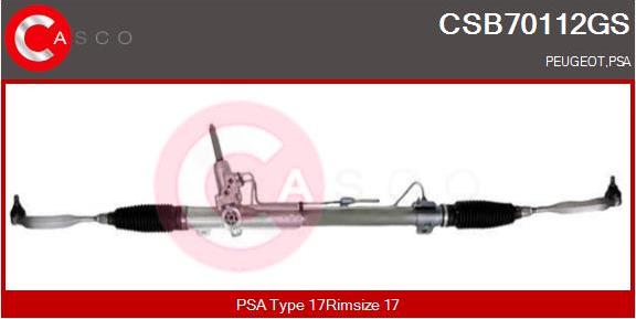 Casco CSB70112GS - Рулевой механизм, рейка autospares.lv