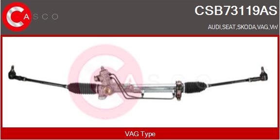 Casco CSB73119AS - Рулевой механизм, рейка autospares.lv