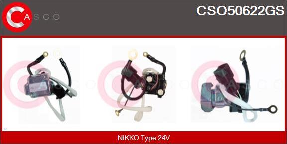 Casco CSO50622GS - Тяговое реле, соленоид, стартер autospares.lv