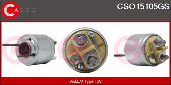 Casco CSO15105GS - Тяговое реле, соленоид, стартер autospares.lv