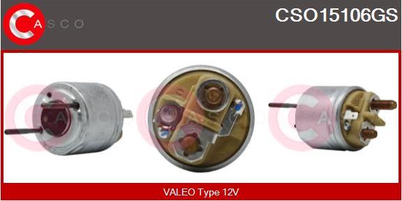 Casco CSO15106GS - Тяговое реле, соленоид, стартер autospares.lv