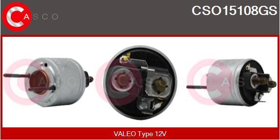 Casco CSO15108GS - Тяговое реле, соленоид, стартер autospares.lv