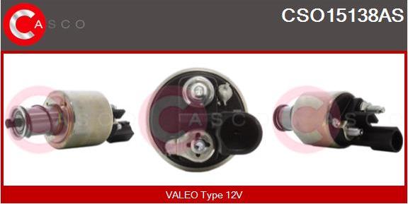 Casco CSO15138AS - Тяговое реле, соленоид, стартер autospares.lv