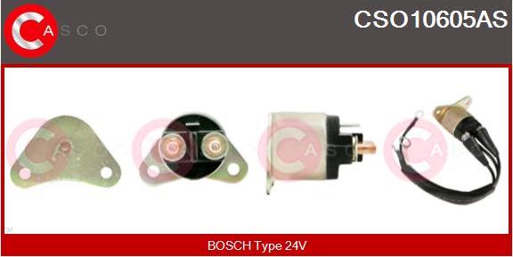 Casco CSO10605AS - Тяговое реле, соленоид, стартер autospares.lv