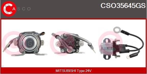 Casco CSO35645GS - Тяговое реле, соленоид, стартер autospares.lv