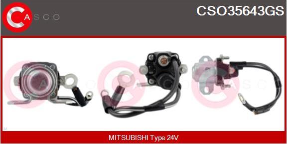 Casco CSO35643GS - Тяговое реле, соленоид, стартер autospares.lv