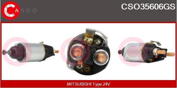 Casco CSO35606GS - Тяговое реле, соленоид, стартер autospares.lv