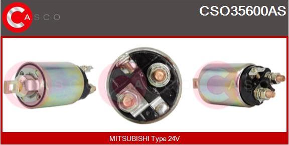 Casco CSO35600AS - Тяговое реле, соленоид, стартер autospares.lv