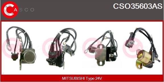 Casco CSO35603AS - Тяговое реле, соленоид, стартер autospares.lv