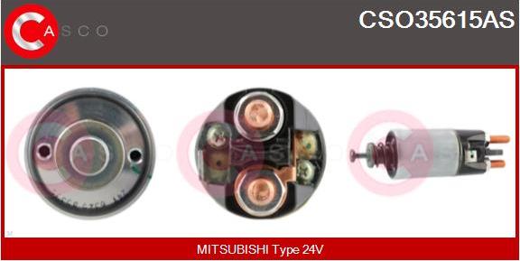 Casco CSO35615AS - Тяговое реле, соленоид, стартер autospares.lv