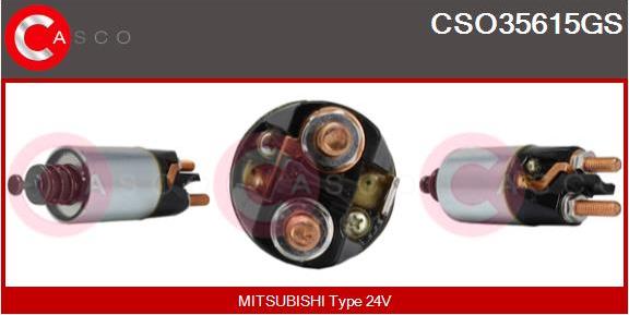 Casco CSO35615GS - Тяговое реле, соленоид, стартер autospares.lv