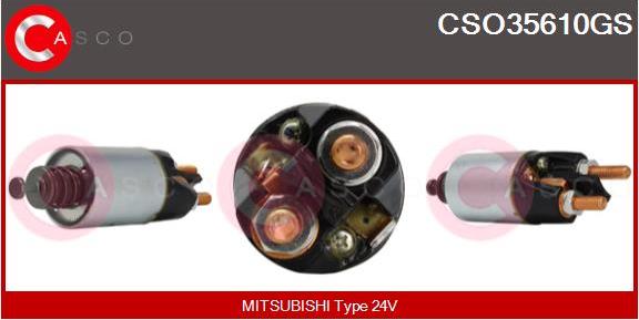 Casco CSO35610GS - Тяговое реле, соленоид, стартер autospares.lv