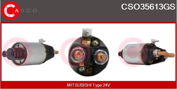 Casco CSO35613GS - Тяговое реле, соленоид, стартер autospares.lv