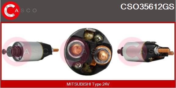 Casco CSO35612GS - Тяговое реле, соленоид, стартер autospares.lv