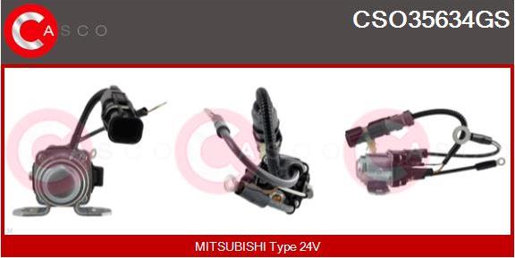 Casco CSO35634GS - Тяговое реле, соленоид, стартер autospares.lv