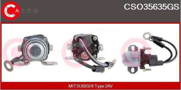 Casco CSO35635GS - Тяговое реле, соленоид, стартер autospares.lv